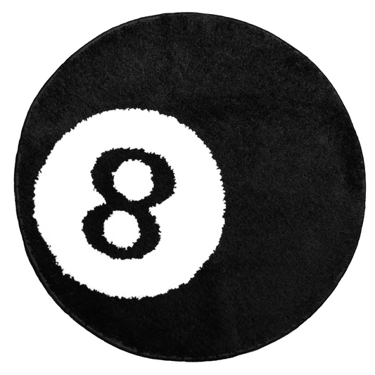 Turkuaz Lablel 8 Ball Rug - 24 Inch