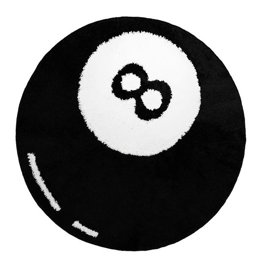 Turkuaz Lablel 8 Ball Rug - 24 Inch